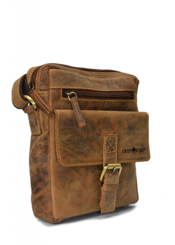 Vintage-Leder Umhängetasche braun